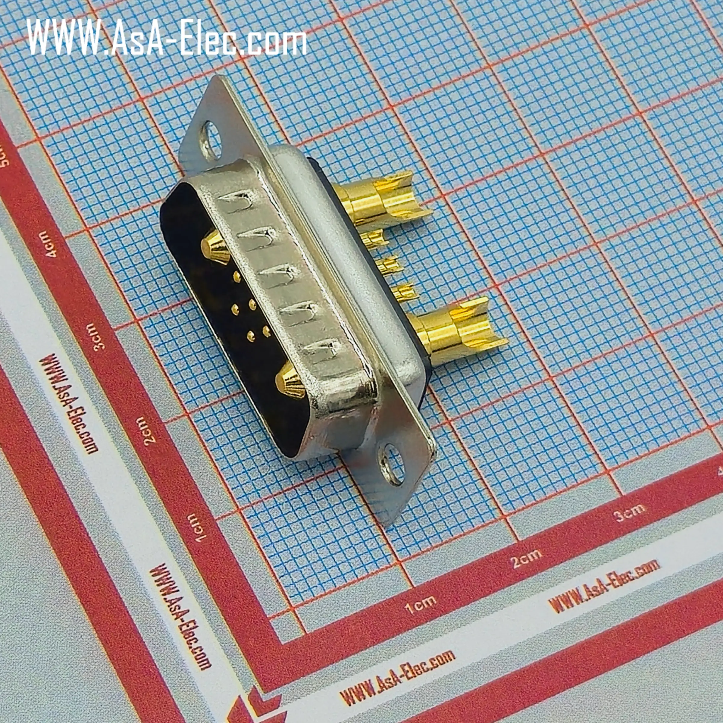 POWER D-SUB 7W2 SOLDER CUP-MALE